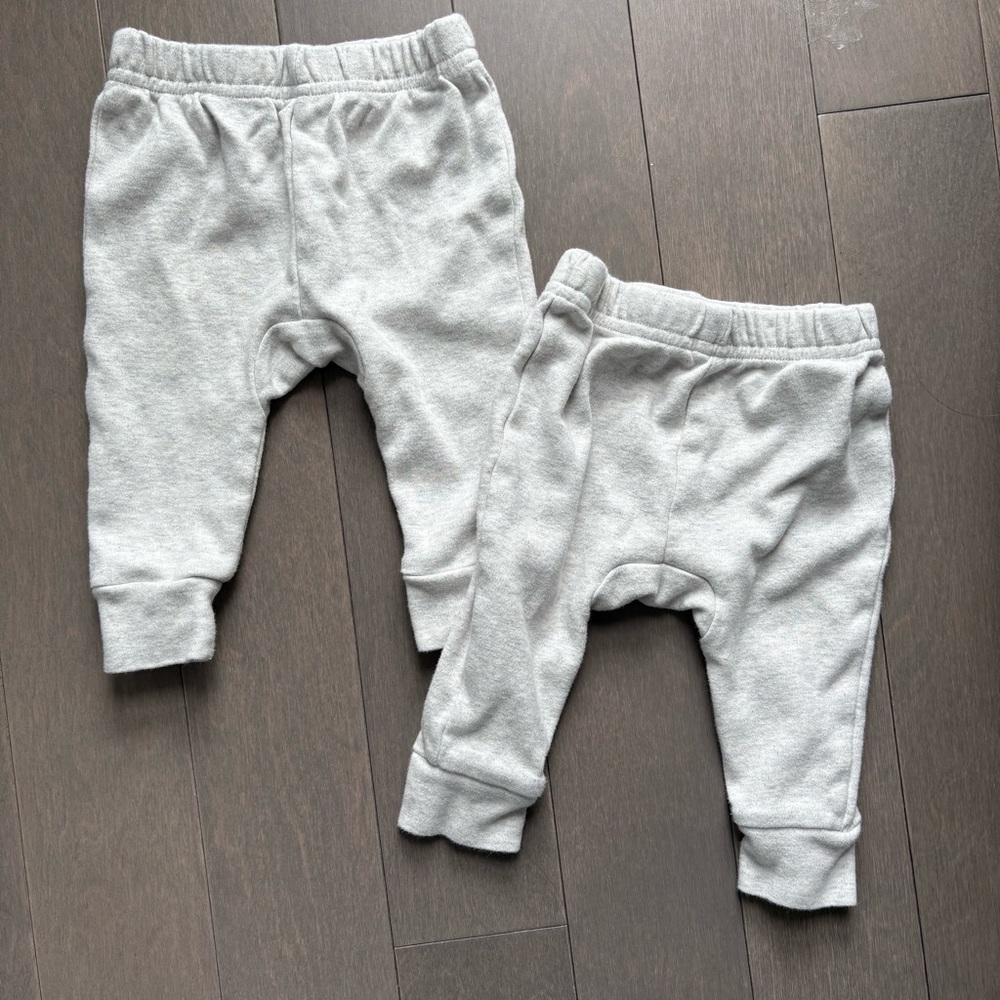 3/$20🌟 100% Organic Cotton Set of 2 Jogger Pants, 3-6M
